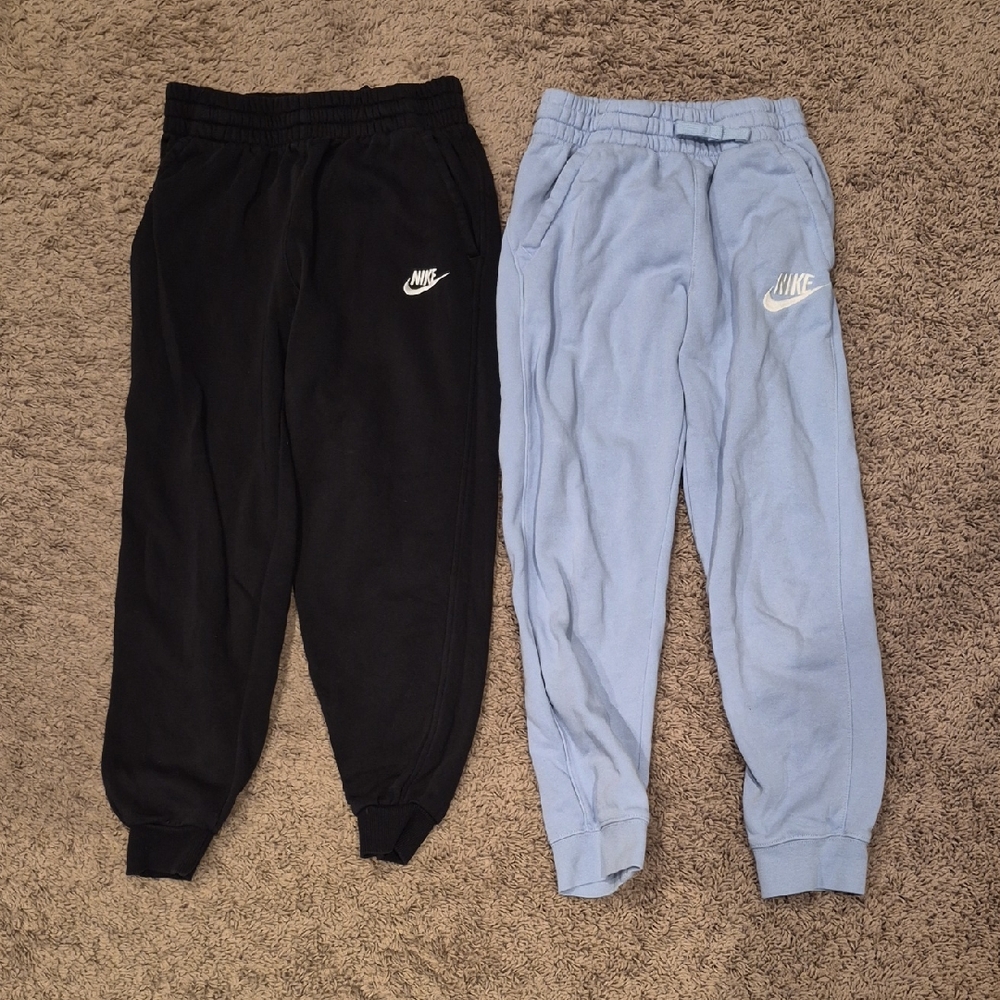 Nike Kids Black and Light Blue Sweatpants Set